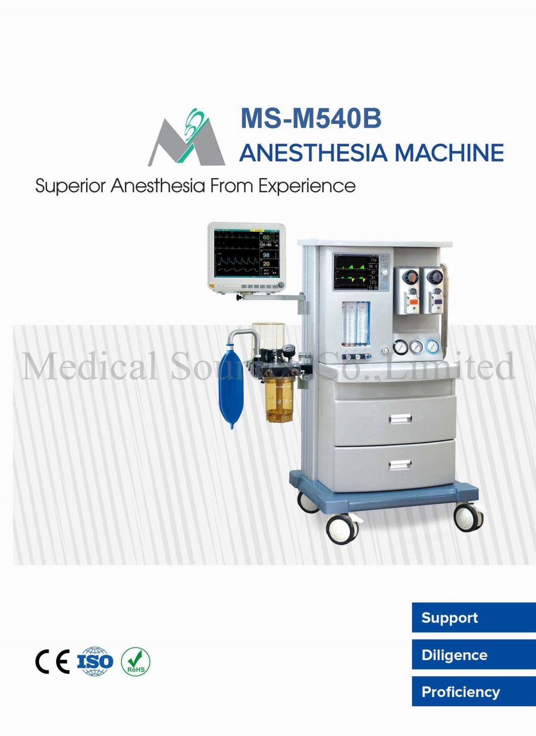 (MSM540B) General Medical Anaesthesia/Anesthesia Machine Buy Anesthesia Machine, Touch Screen