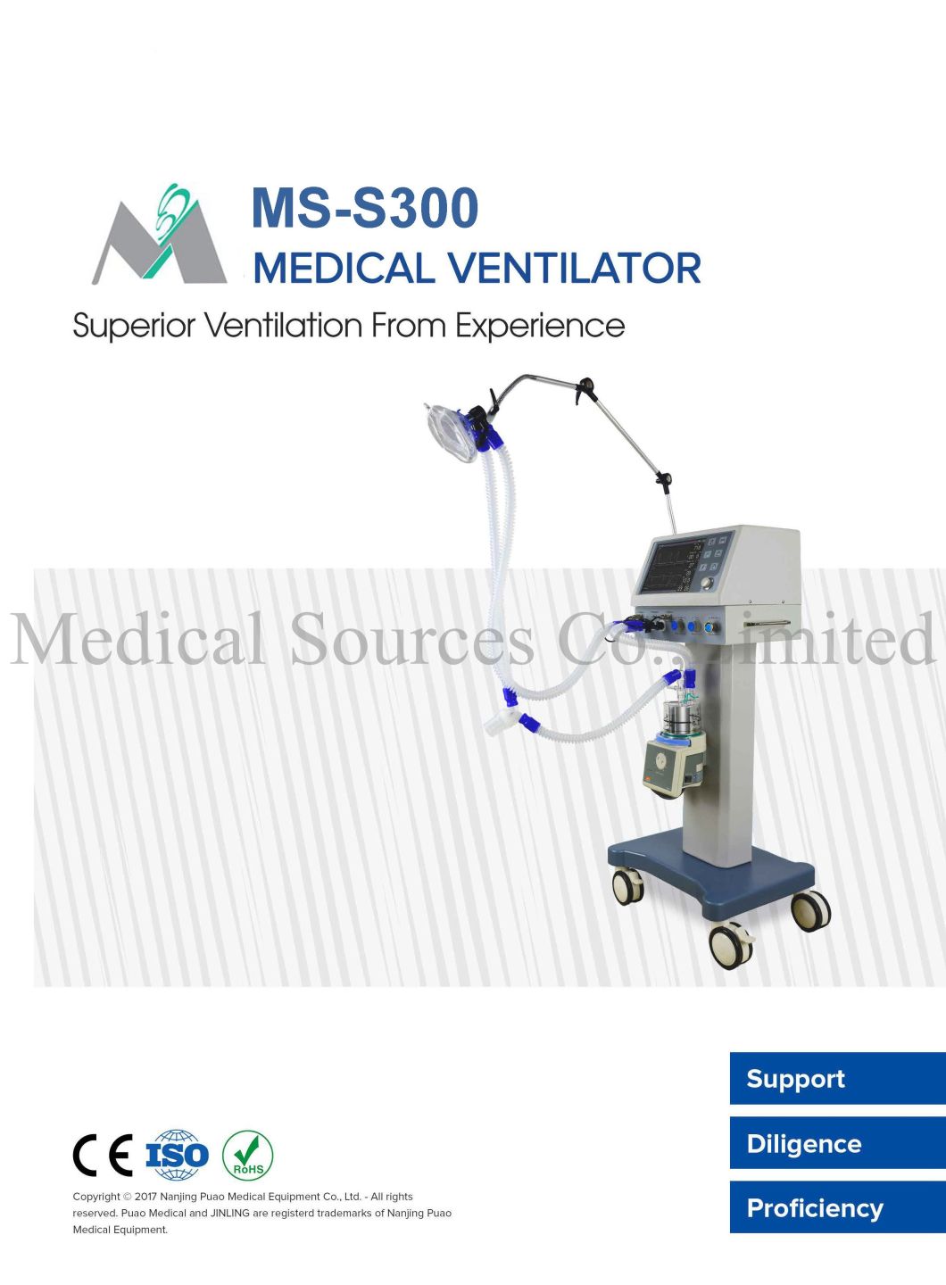 (MS-S300) Medical CPAP Machine ICU Adult Pediatric and Neonatal Infant